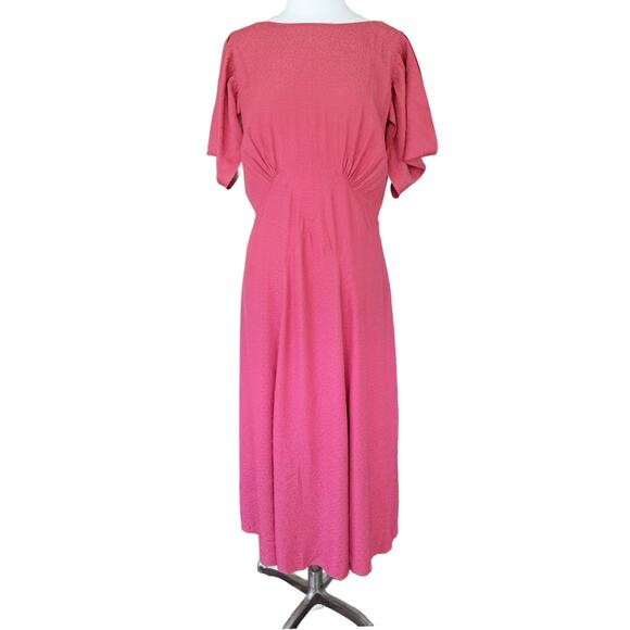 Ted Baker Rose Midi Dress with Tulip Sleeves - Picture 4 of 16